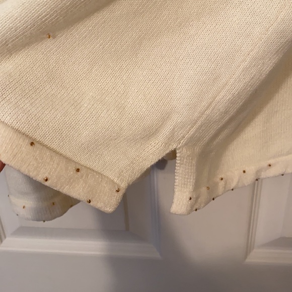 Quaker Factory Christmas sequined creme sweater! - Picture 8 of 9